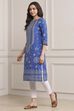 Deep Fuchsia Rayon Straight Printed Kurta image number 2