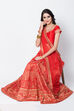 Red Art Silk Lehenga Set image number 2