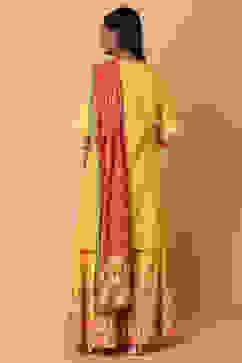 Yellow Cotton Sharara Kurta Sharara Suit Set image number 7