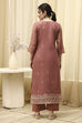 Coral Cotton Printed Embroidered Unstitched Suit Set image number 5