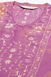 Purple Cotton Straight Printed Kurta image number 1