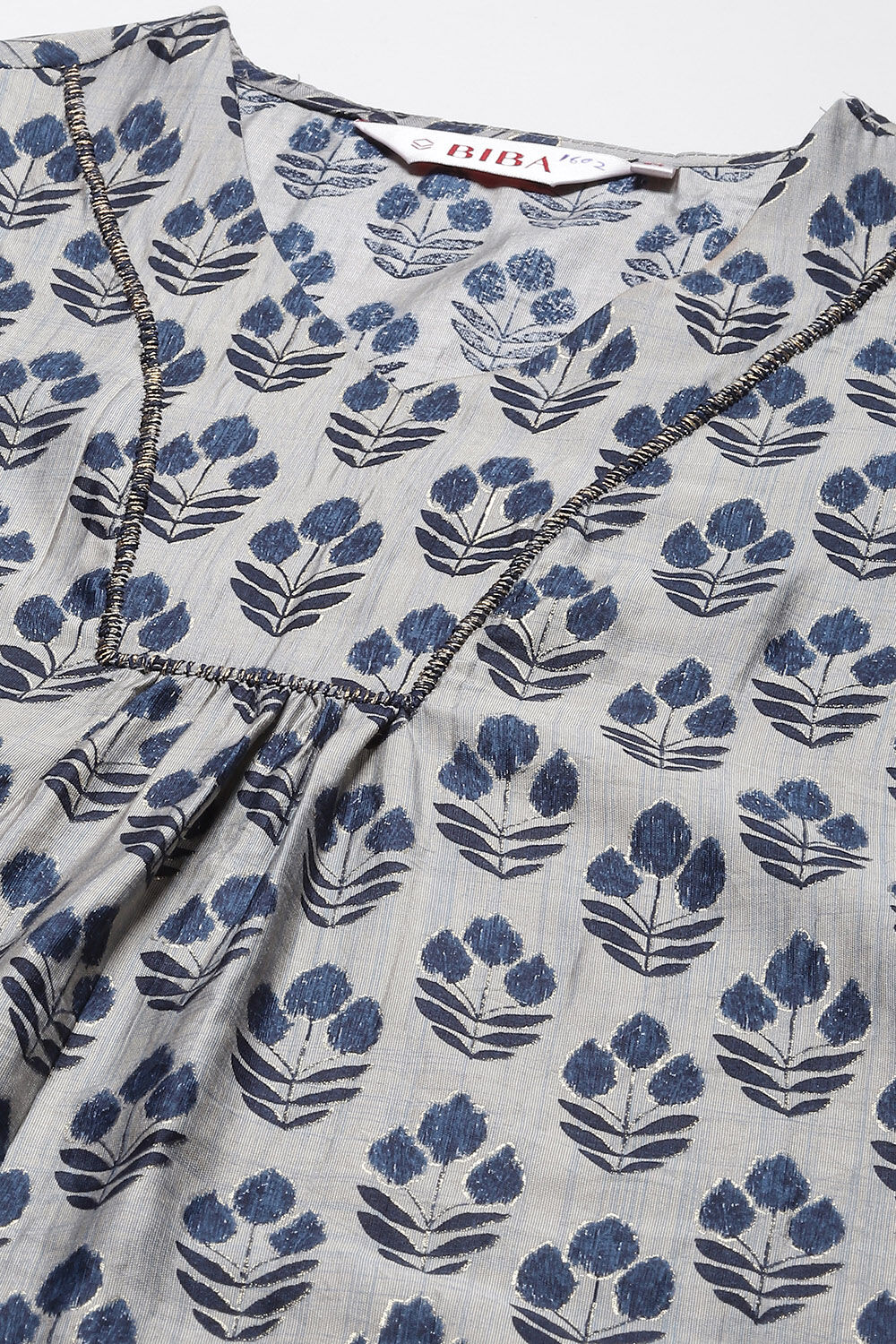 Maroon Poly Viscose Flared Printed Kurta Set image number 1