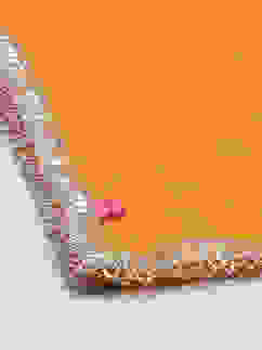 Orange Art Silk A-Line Straight Kurta Palazzo Suit Set image number 3