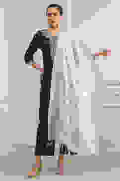 Off White Polyester Yarndyed Dupatta image number 2