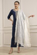 Off White Polyester Yarndyed Dupatta image number 2