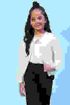 Cream Nylon Front Open Sweater image number 5