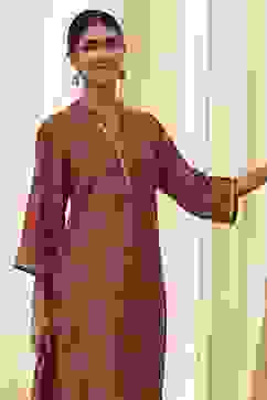 Rust Red Printed Co-ord Set image number 7