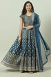 Teal Art Silk Lehenga  Set image number 0