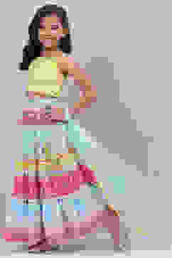 Yellow Cotton Lehenga Set image number 7