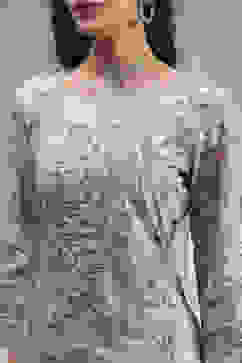 Purple Cotton Printed Embroidered Unstitched Suit Set image number 3