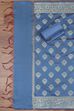 Hot Pink Poly Cotton Banarasi Unstitched Suit Set image number 3