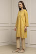 Yellow Rayon Straight Printed Kurta image number 2