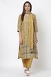 Ochre Yellow Straight Kurta Palazzo Suit Set image number 0