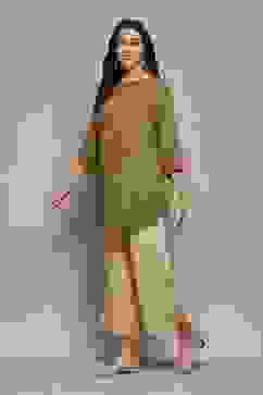 Beige Rayon Regular Solid Palazzo image number 0