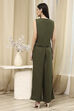 Beige Viscose Floral Embroidered Fusion Set image number 4