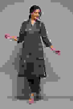 Forest Green Spandex Blend Straight Printed 2 Piece Set image number 0