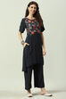 Red Printed LIVA Asymmetric Kurta Palazzo Suit Set image number 3