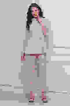 Beige Rayon Pants image number 0