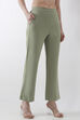 White Solid Wide Leg Pants image number 3