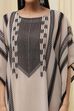 Beige and Black Printed Kaftan-Style Kurta Set image number 2