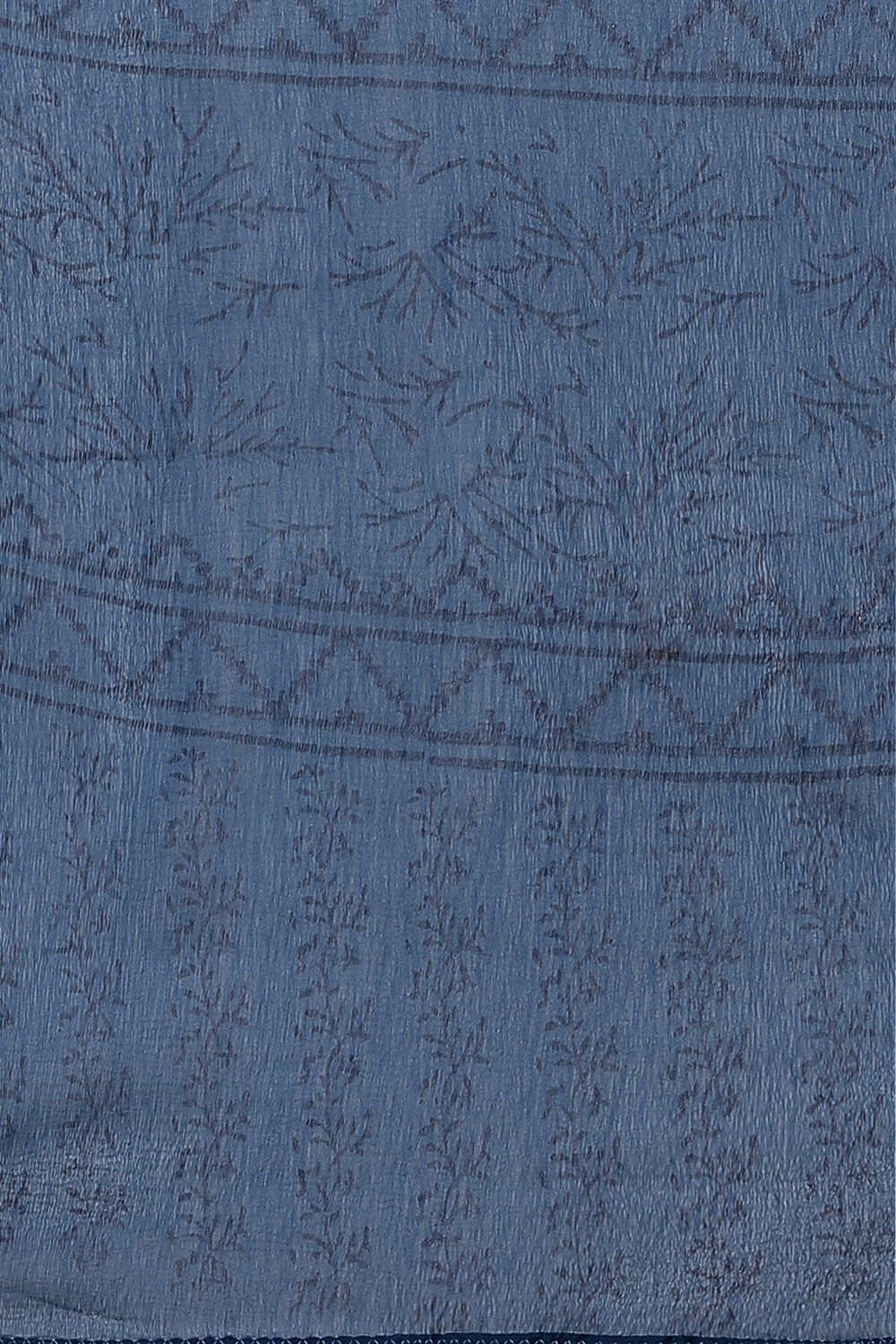 Blue Silk Unstitched Suit Set image number 5