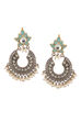 Oxidized And Turquoise Earrings image number 2