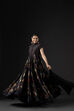 Rohit Bal Black Cotton Silk Anarkali Printed Suit Set image number 4