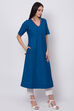 Ink Blue A Line Kurta image number 3