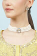 White Alloy Necklace Set image number 1