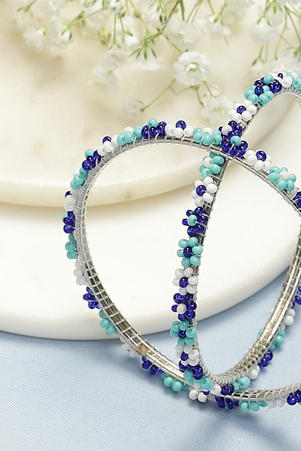 Blue & White Kids  Bangles image number 1