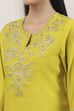 Green Sequined Embroidered Straight Kurta image number 1