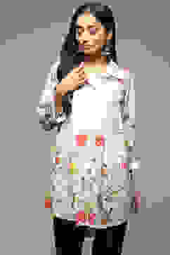 Off White LIVA Printed Shirt image number 0