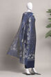 Rust Cotton Jamdani Unstitched Suit Set image number 4