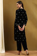 Navy Polyester Straight Suit Set image number 4