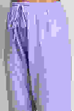 Powder Blue Printed Cotton Anarkali Suit Set image number 2