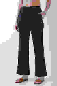 Navy Blue Solid Wide Leg Pants image number 2