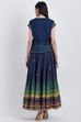 Navy Blue Cotton Lehenga Set image number 5