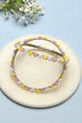 Yellow & Pink Metal And Beads Bangles image number 0