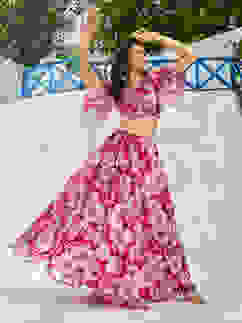 Berry Polyester Straight Printed 2 Piece Set image number 0