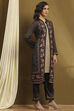 Black Polyester Straight Kurta Pants Set image number 5