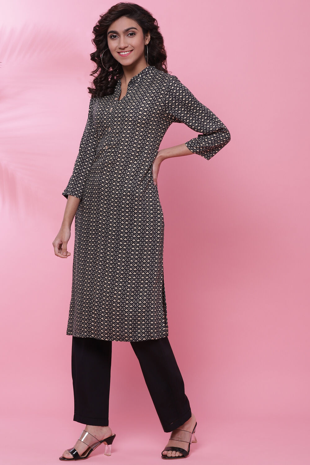 Orange Rayon Straight Kurta image number 2