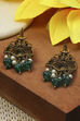 Green Stone Embellished Earrings image number 2