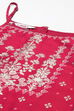 Magenta Cotton Blend Straight Printed Kurta Suit Set image number 1