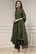 Green Printed Anarkali Suit Set image number 3