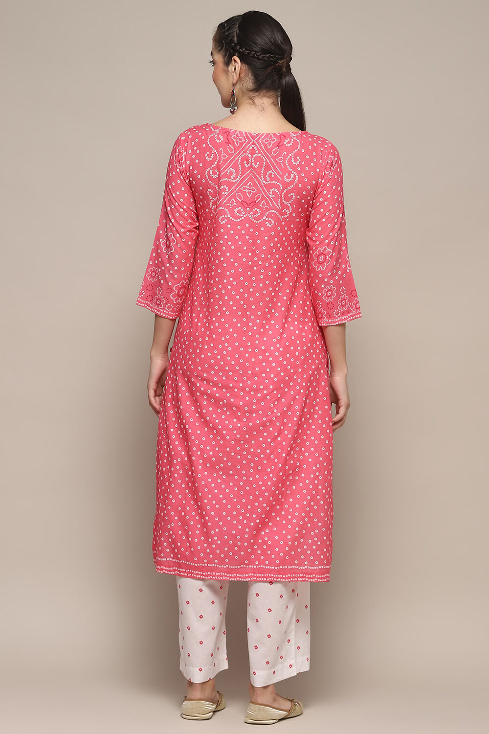 Pink Voile Straight Kurta Palazzo Suit Set image number 5