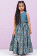 Blue Art Silk Lehenga Set image number 5