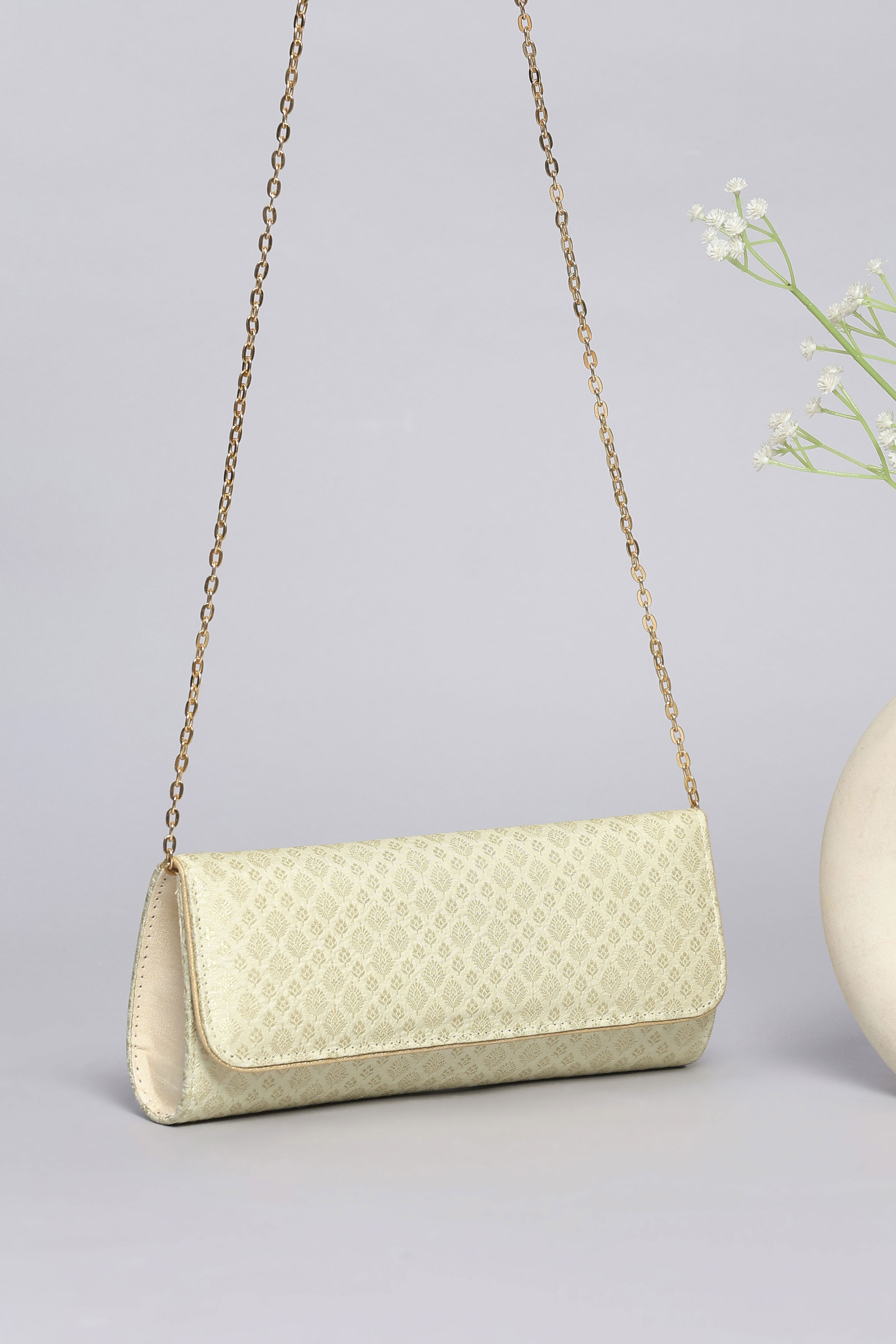 Ivory Polycotton Clutch image number 4