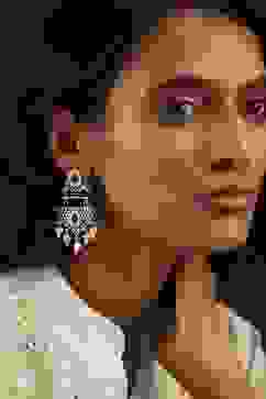 Navy Brass Drop & Danglers image number 3