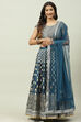 Teal Art Silk Lehenga Set image number 0
