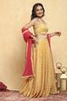 Yellow Polyester Lehenga Set image number 5
